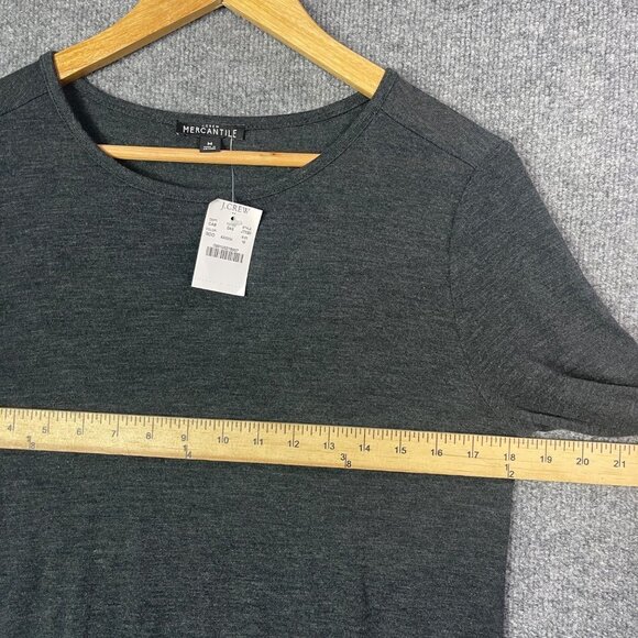 NEW J. Crew Mercantile Women's M Gray Layered Folderover Sleeve Tunic Sweater - Picture 4 of 9